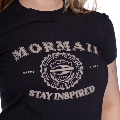 Blusa Feminina Baby Tee Mormaii Estampa Frontal Preto