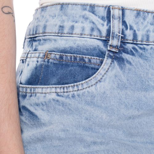 Calça Jeans Feminina Sawary Wide Leg Azul Claro