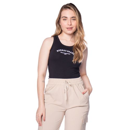 Regata Feminina Cropped Mormaii Estampa Preto