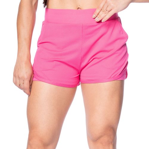 Short Feminino Estilo do Corpo Duplo Dry Pink