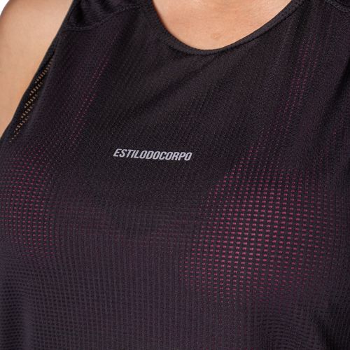 Regata Cropped Feminina Estilo do Corpo Dry Tech Preto