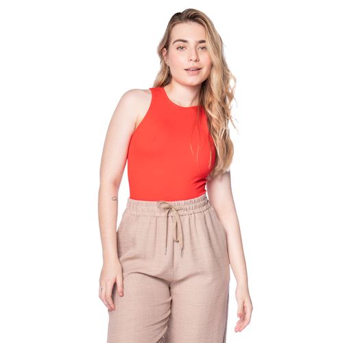 Regata Feminina Sea Surf Canelada Texturizado Vermelho