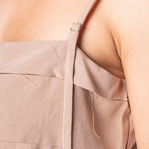 Conjunto Feminino Pellini Babados e Calça Reta Bege Claro