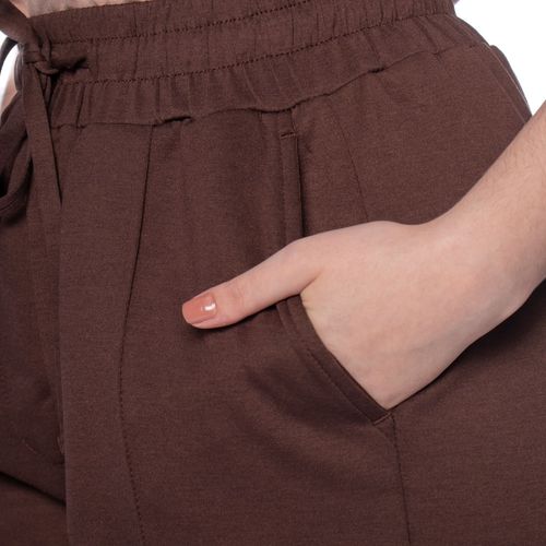 Calça Feminina Pellini Cintura Média Franzida Café