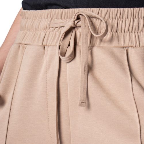 Calça Feminina Pellini Cintura Média Franzida Bege