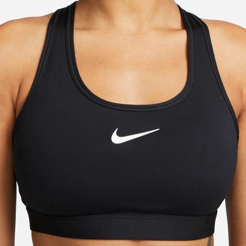 Top Feminino Nike Swoosh Suporte Médio Preto