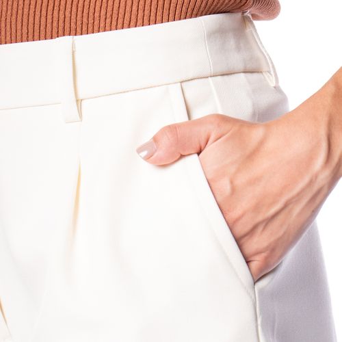 Short Feminino Pellini Alfaiataria Cintura Alta Off White