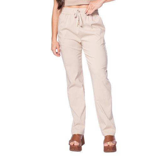 Calça Feminina Facinelli Bengaline Elástico e Cordão Areia