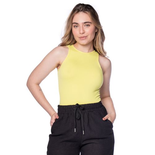 Regata Feminina Sea Surf Canelada Texturizado Verde Neon