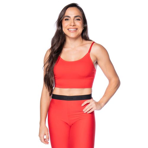 Top Feminino Sea Surf Tiras Finas Bojo Removível Vermelho