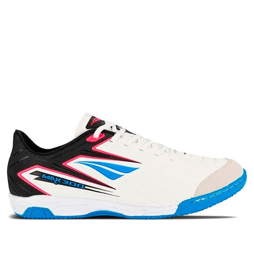 Chuteira Masculina Penalty Futsal Max 300 Branco/Azul/Rosa