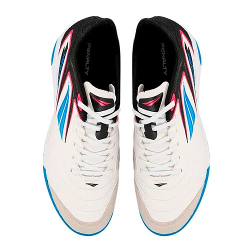 Chuteira Masculina Penalty Futsal Max 300 Branco/Azul/Rosa