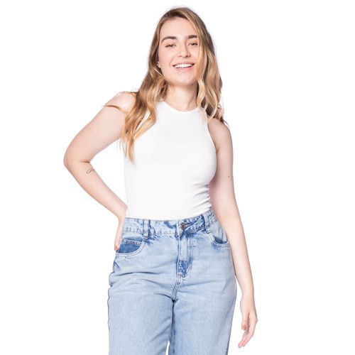 Regata Feminina Sea Surf Canelada Texturizado Branco