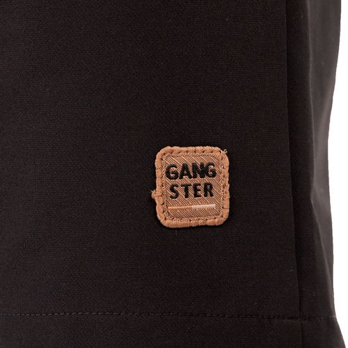 Bermuda Masculina Gangster Reta Cintura Média Preto