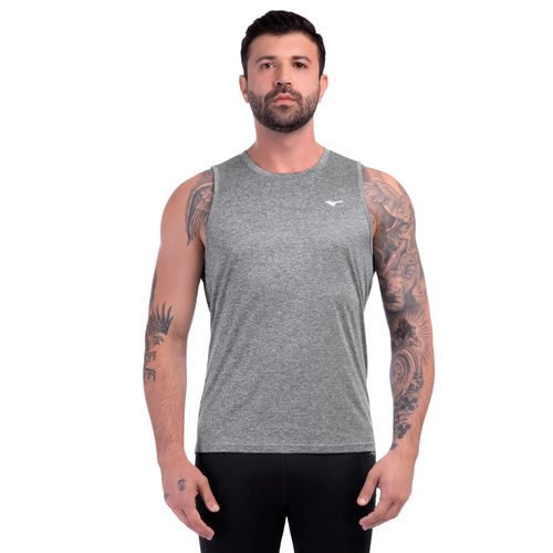 Regata Masculina Mizuno Run Spark 2 Cinza Mescla