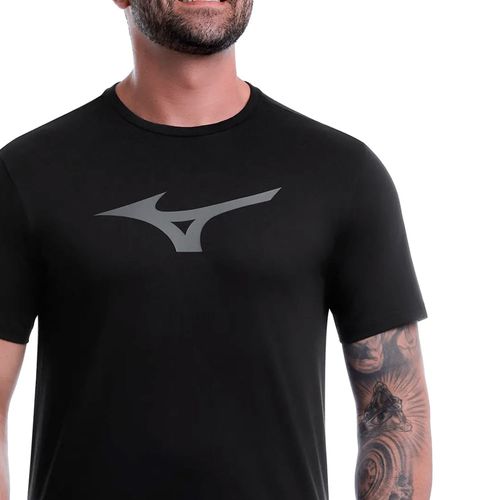 Camiseta Masculina Mizuno Basic Big Preto/Cinza