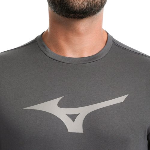 Camiseta Masculina Mizuno Big Logo Esportiva Cinza