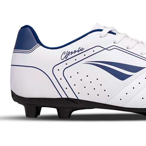 Chuteira Infantil Penalty Campo Classic Y-1 Branco/Marinho