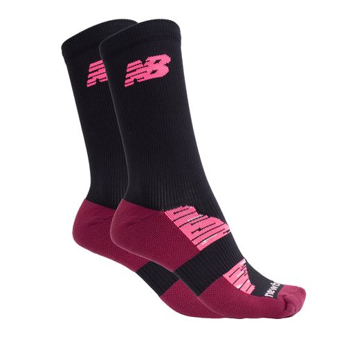 Meia Unissex New Balance Performance Cano Longo Preto/Rosa