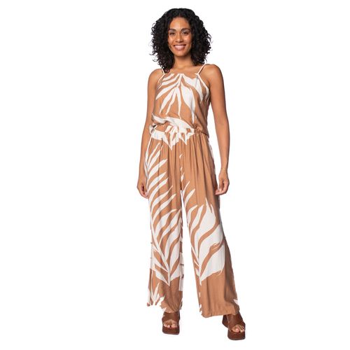 Conjunto Feminino Pellini Folhagens Corda Caramelo