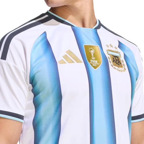 Camiseta Masculina Adidas Argentina I Climacool Branco/Azul