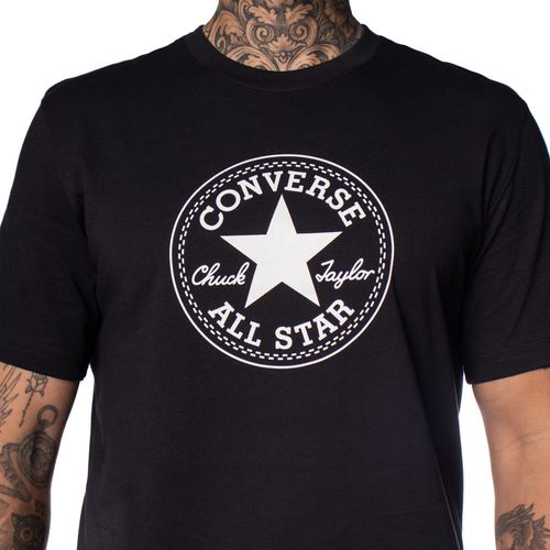 Camiseta Unissex Converse Patch Logo Standard Preto/Branco