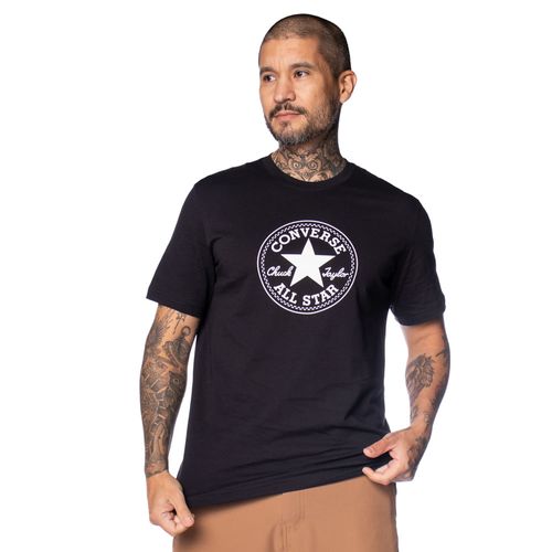 Camiseta Unissex Converse Patch Logo Standard Preto/Branco