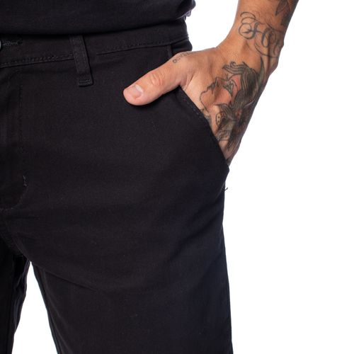 Bermuda de Sarja Masculina Gangster Reta Preto