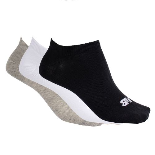 Meia Unissex New Balance Kit 3 NB33A Branco/Cinza/Preto
