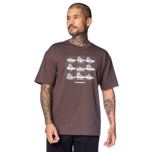 Camiseta Unissex Converse Chucks Oversized Marrom/Cinza