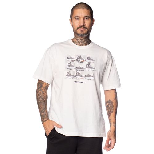 Camiseta Unissex Converse Chucks Oversized Branco/Cinza