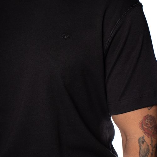 Camiseta Masculina Dixie Lisa Bordado Preto