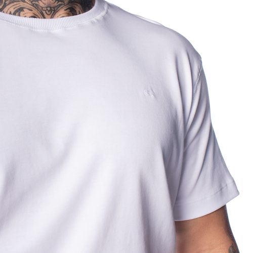Camiseta Masculina Dixie Lisa Bordado Branco