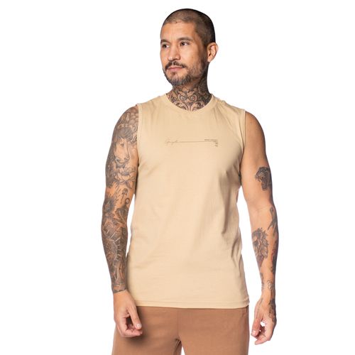 Regata Masculina Gangster Lettering Grafismos Areia