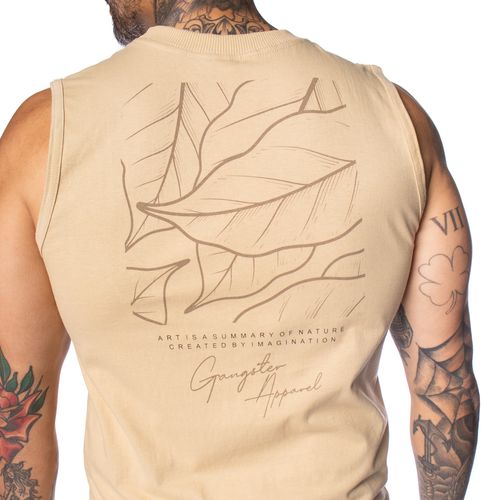 Regata Masculina Gangster Lettering Grafismos Areia