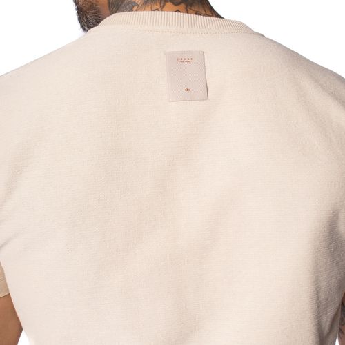 Camiseta Masculina Dixie Lisa Texturizada Bege