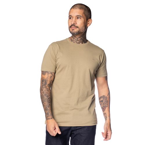 Camiseta Masculina Dixie Lisa Bordado Verde Oliva
