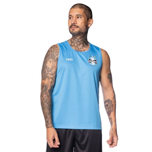 Regata Masculina Betel Grêmio Basic II Azul/Branco