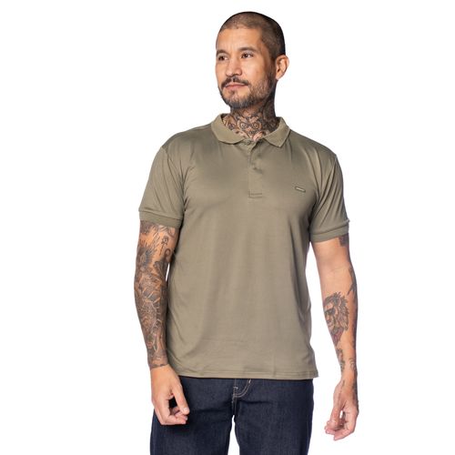 Camisa Polo Masculina Gangster Tecido Tecnológico Verde
