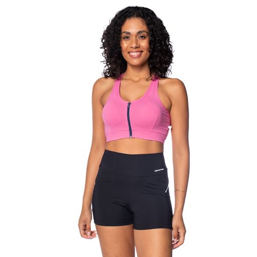 Top Feminino Estilo do Corpo com Zíper Pink