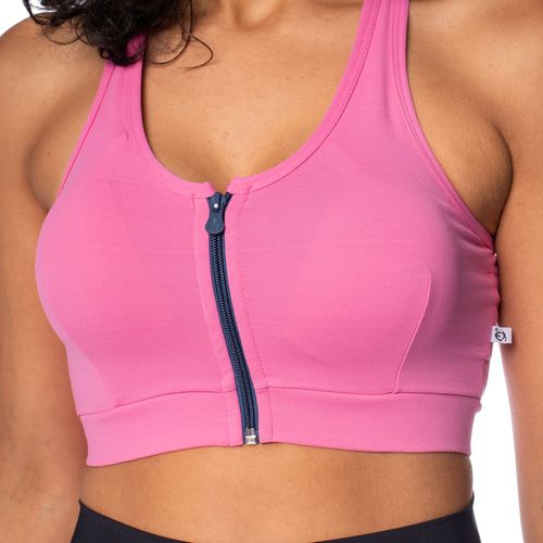 Top Feminino Estilo do Corpo com Zíper Pink