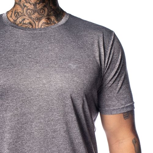 Camiseta Masculina Mizuno Run Spark II Cinza Mescla/Preto