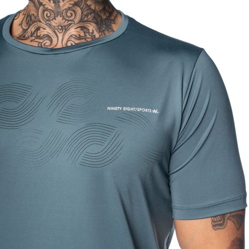 Camiseta Masculina Ninety Eight N-Dry Ondas Verde