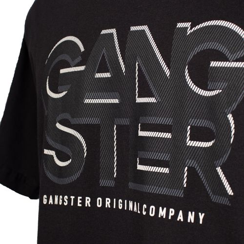 Camiseta Masculina Gangster Plus Size Preto