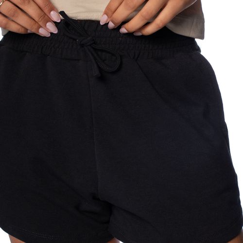 Short Feminino LZT Moletom Cintura Alta Preto