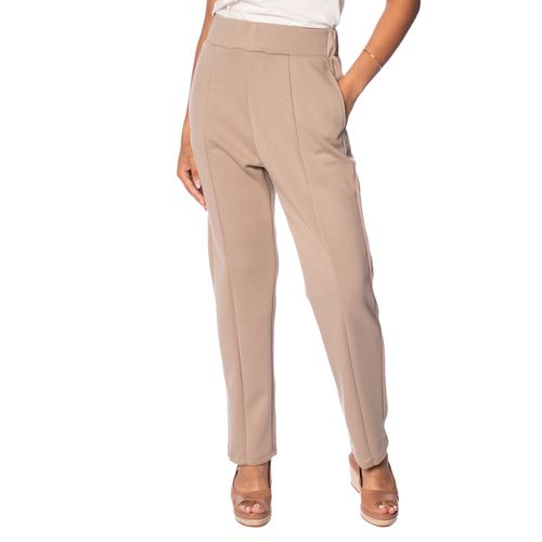Calça Feminina Pellini Reta Cintura Alta Bege