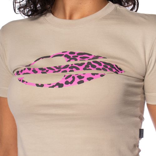 Blusa Feminina Baby Tee Mormaii Estampa Texturizada Bege