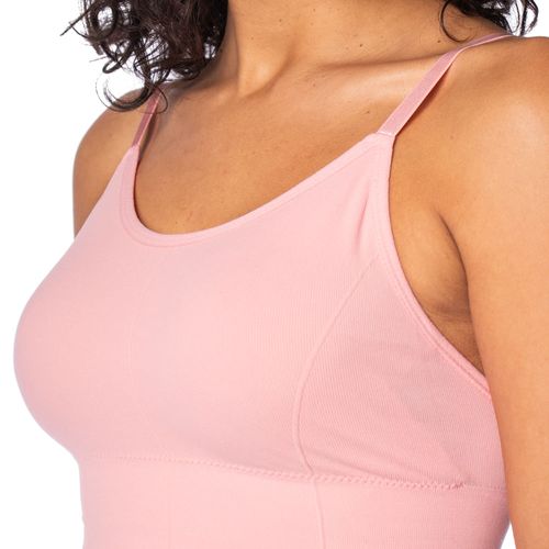 Top Feminino Sea Surf Tiras Finas Bojo Removível Rosa Claro