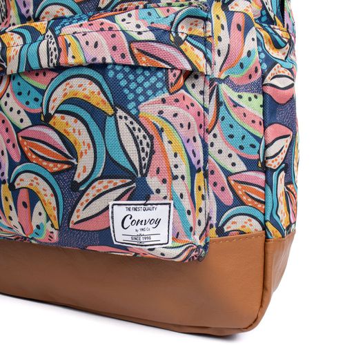 Mochila Yins Estampada Bananas Nylon Marinho/Multi