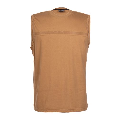 Regata Masculina Gangster Plus Size Algodão Estampa Marrom